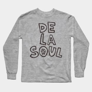 Retro De La Soul - Brown Pencil Long Sleeve T-Shirt